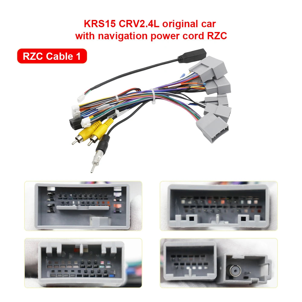 16pin Radio Power Cord for Honda CRV ACCORD CIVIC ELYSION ODYSSEY FIT for JAZZ RZC Car Radio Android Power Cable Wiring Harness