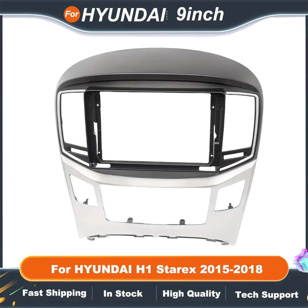 9 Inch 2 Din Car DVD Frame For HYUNDAI H1 Starex 2015-2018 Audio Dash Trim Kits