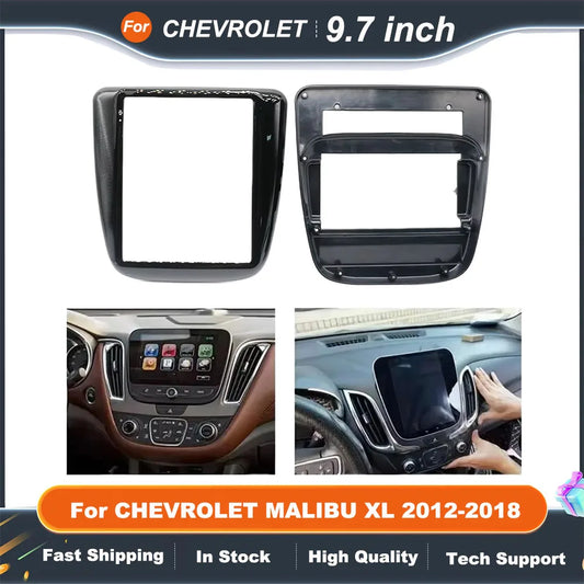 9.7 Inch 2 Din Car Radio Fascias For CHEVROLET MALIBU XL 2012-2018 Tesla Style Multimedia Frame Video Player Navigation Panel