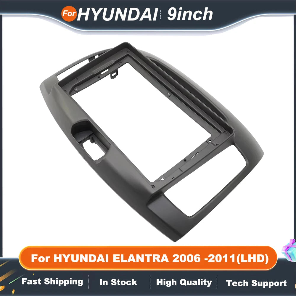 9INCH 2DIN car stereo panel For HYUNDAI ELANTRA 2006 -2011(LHD) Stereo Panel CD Trim Installation Kit Frame Dash Panel
