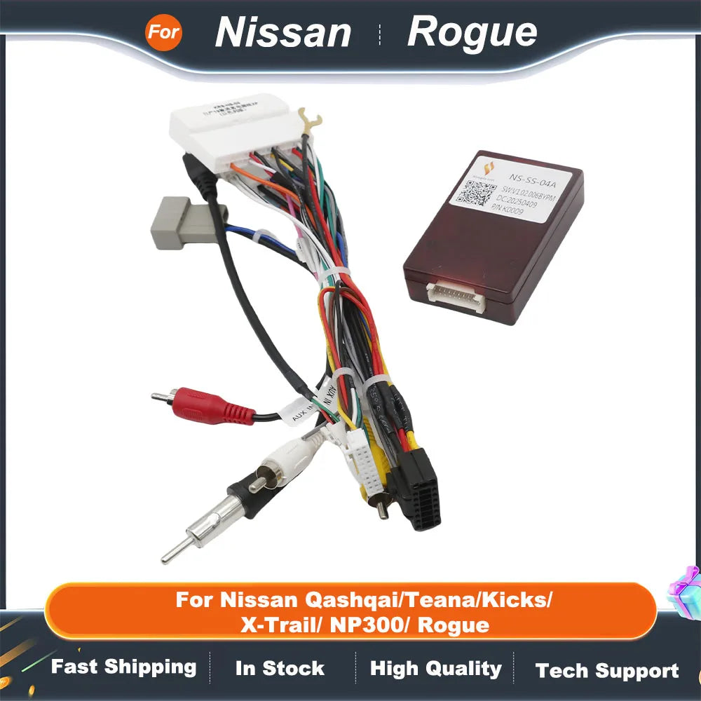 Canbus Box NS-SS-04A  For Nissan Qashqai/Teana/Kicks/ X-Trail/ NP300/ Rogue/ Support 360 Camera Function For16Pin Android Radio