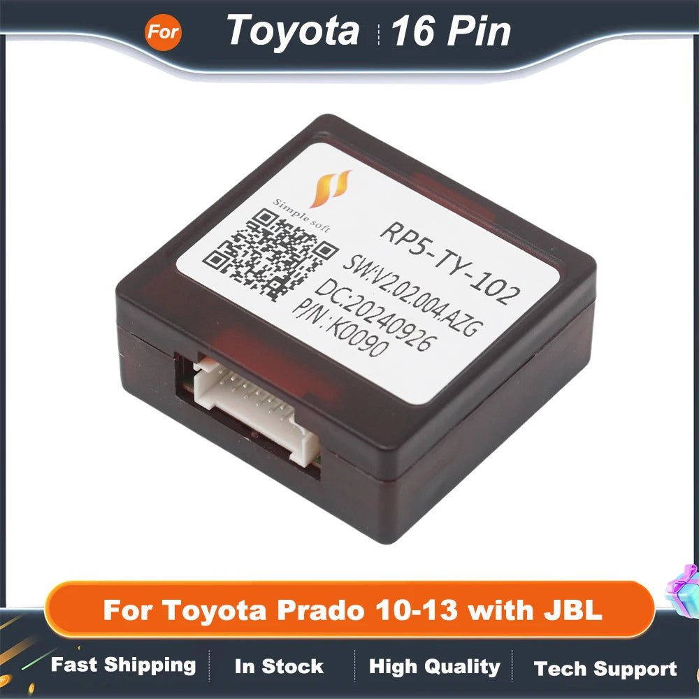Car 16PIN Android Radio Power Cable Adapter With Canbus Box For Toyota Prado/Sequoia/Lexus 330 Audio Player Wiring Harness