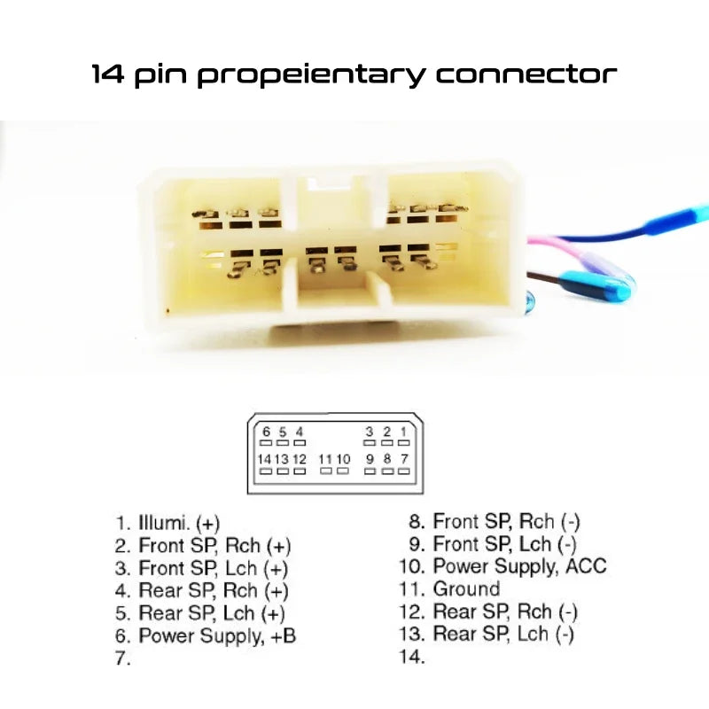 Radio Wiring Harness 16 Pin Plug to 14pin Head Unit Connector Car Audio Cable Adapter for Subaru Forester Impreza Legacy Outback