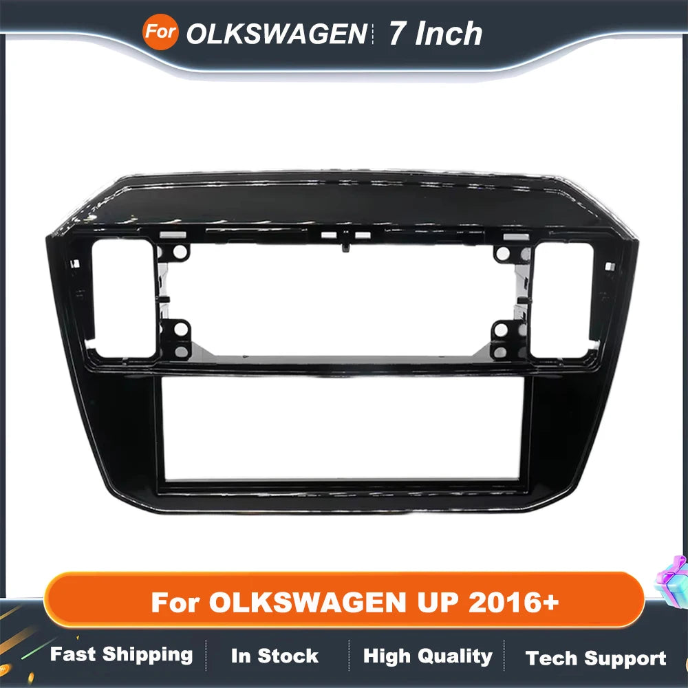 7 inch 2 Din Car Audio Frame For OLKSWAGEN UP 2016+ GPS Navigation Fascia Panel Car DVD Plastic Fascia