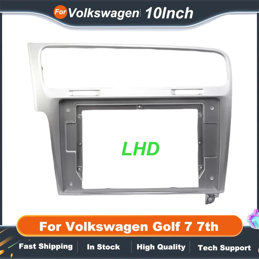 10 Inch Car Frame Fascia For Volkswagen Golf 7 7th Android Radio Dash Fitting Panel Kit