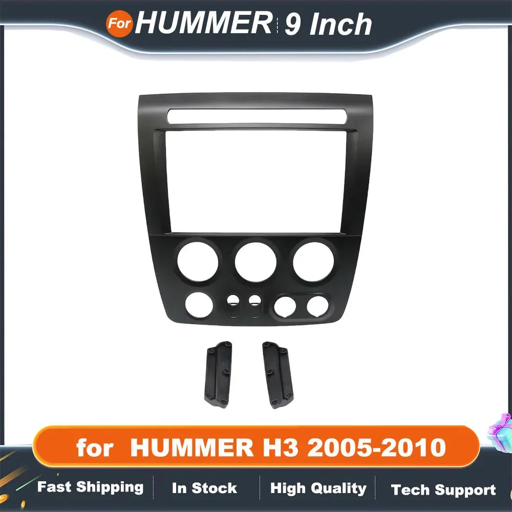 9 Inch 2Din Car Radio Fascia Frame for HUMMER H3 2005-2010 CD DVD Stereo Dash Panel Mount Kit