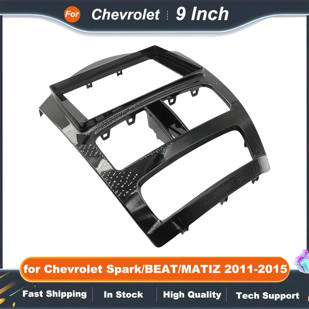 9" Car Radio Fascia Frame for Chevrolet Spark BEAT MATIZ 2011-2015 Interior Dashboard DVD Panel Accessories Decorative Kit