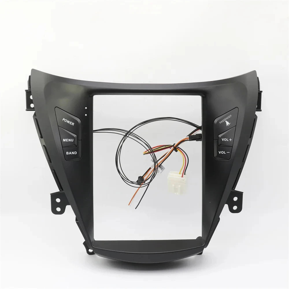 9.7 Inch 2 Din Car Radio Fascias For HYUNDAI ELANTRA 2010 Tesla Style Multimedia Frame Video Player Navigation DVD Panel Trim