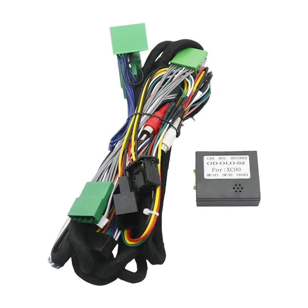 For Volvo XC90  high end s90 v90 cable Car 16Pin Wiring Harness Adapter Canbus Box Decoder Android Radio Power Cable