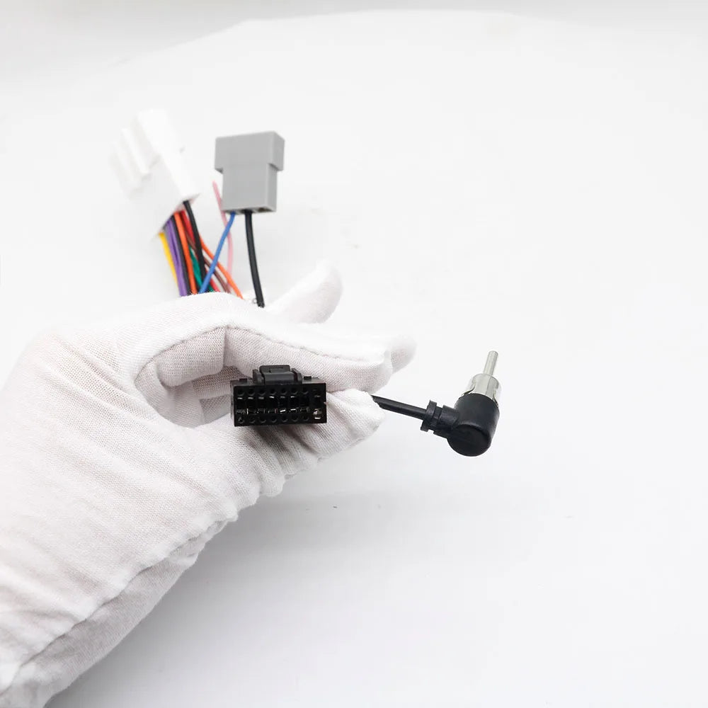 16P Car Head Unit Android MP5 Wire Harness Adapter For All Nissan Low-end Power Lines  Radio  XP