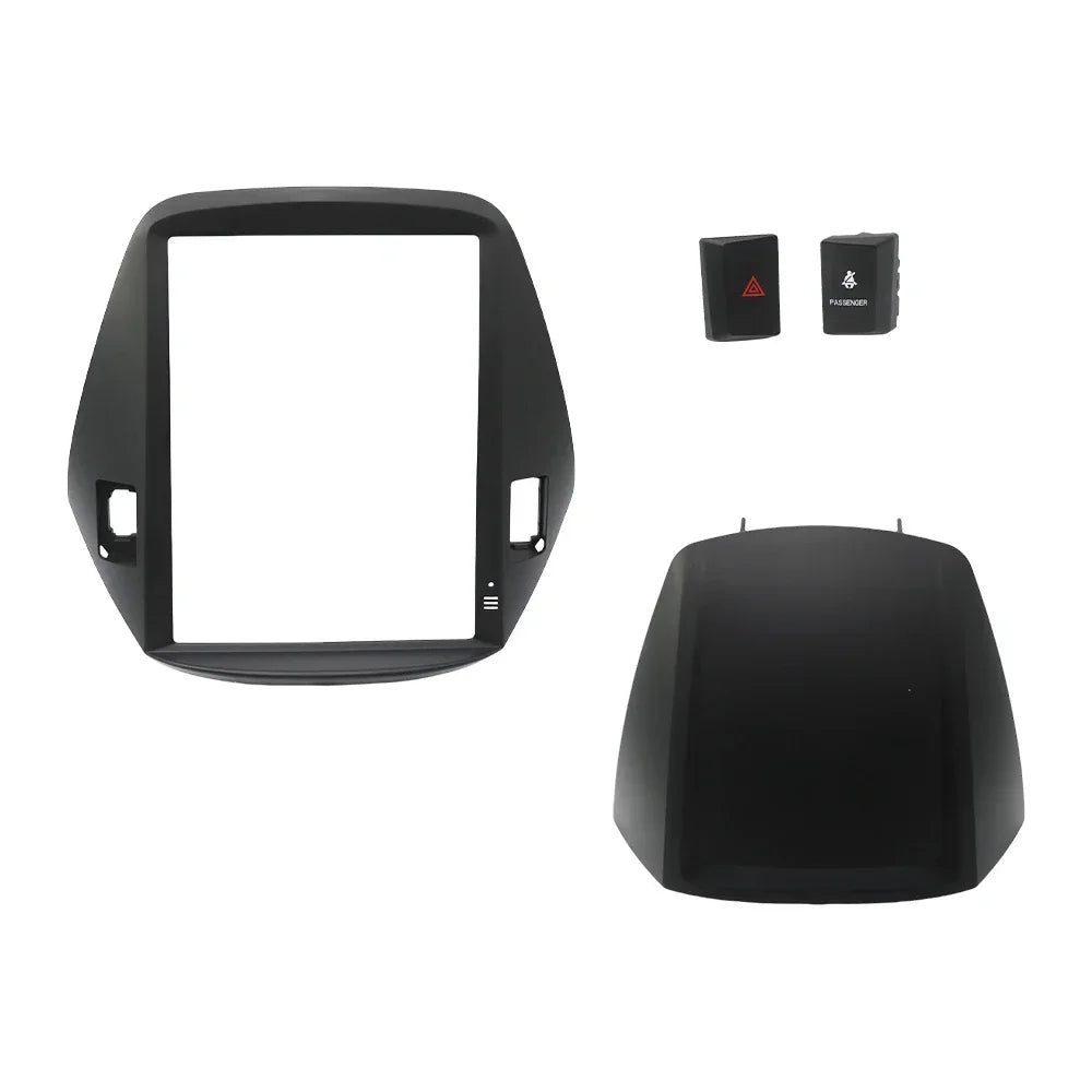 For HYUNDAI IX35 2010-2015 9.7 Inch 2 Din Car Radio Fascias Tesla Style Multimedia Frame Video Player Navigation DVD Panel Trim