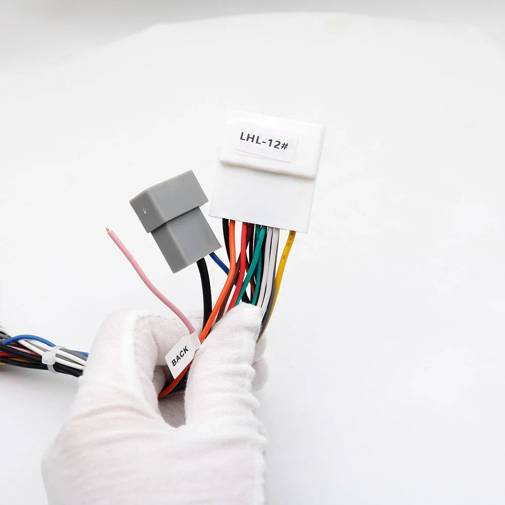 16P Car Head Unit Android MP5 Wire Harness Adapter For All Nissan Low-end Power Lines  Radio  XP