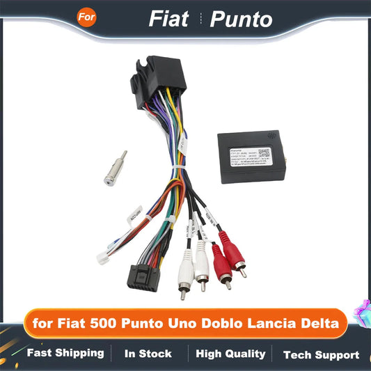 CAN Bus Decoder Wiring Harness 16 Pin Plug to ISO Connector Car Android Cable Adapter for Fiat 500 Punto Uno Doblo Lancia Delta