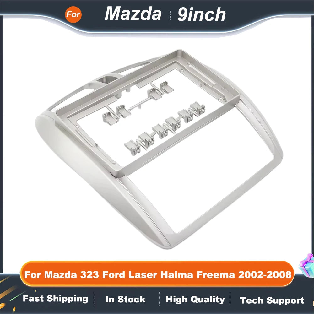 9 Inch Car Radio Fascia Adapter For Mazda 323 Ford Laser Haima Freema 2002-2008 Android Radio Audio Dash Fitting Panel Kit