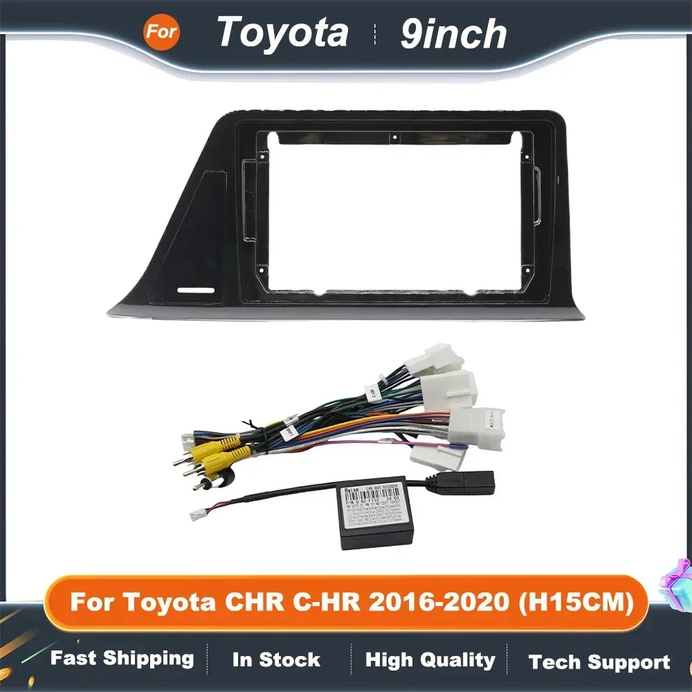 9 Inch Car Audio Fascia Panels Adapter For Toyota CHR 2016+ Stereo Android Radio Dash Fitting Panel Kit