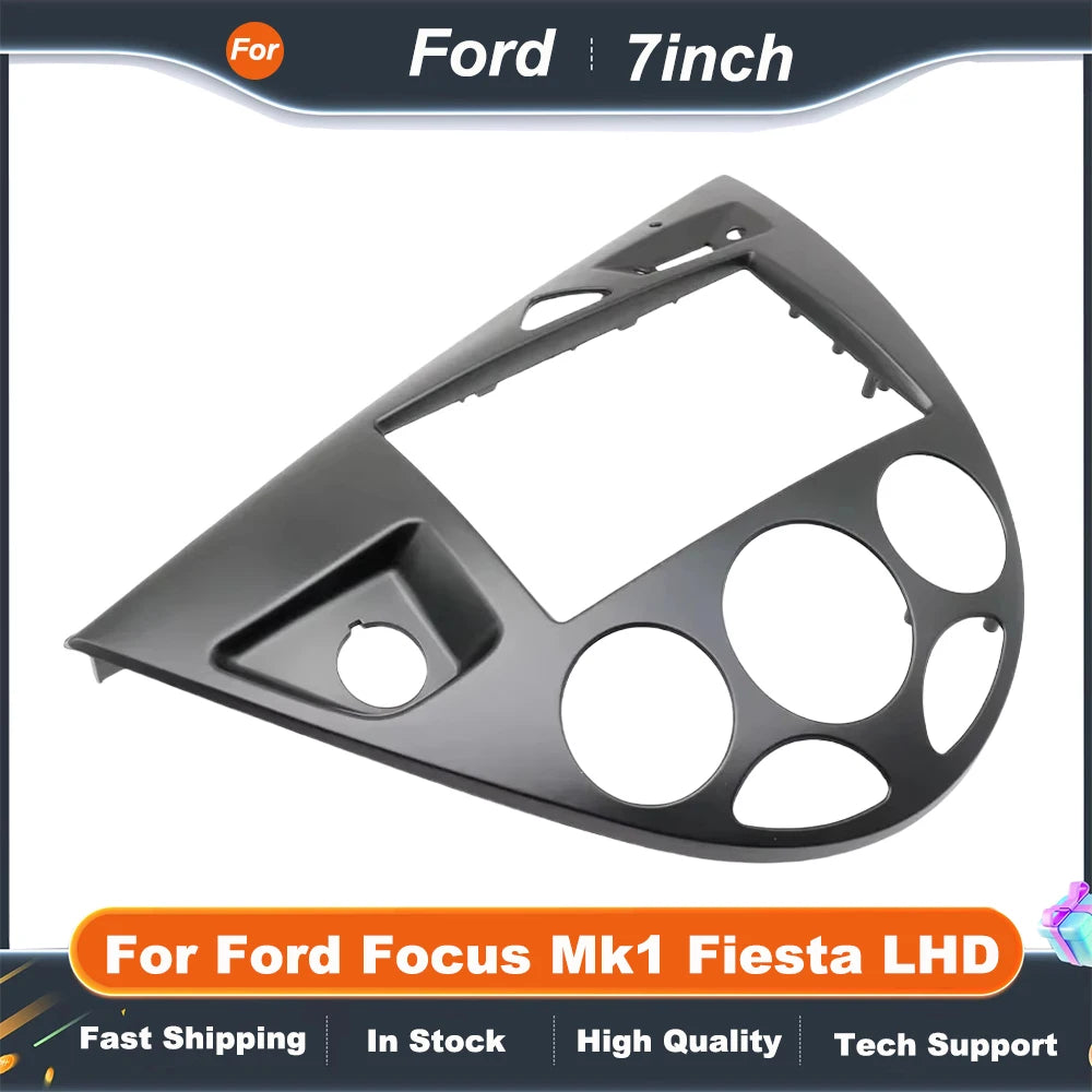 7 Inch Car Radio Fascias For Ford Focus Mk1 Fiesta LHD Android GPS MP5 Stereo Player 2 Din Panel Dash Frame Installat