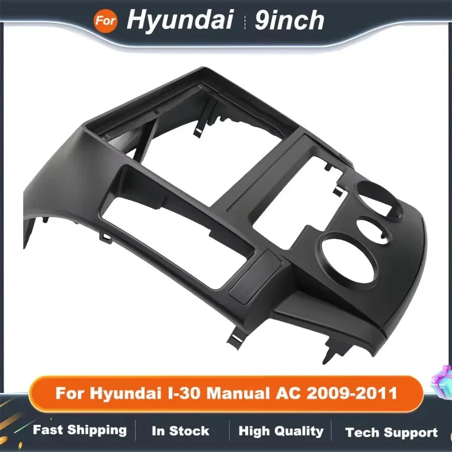 9 Inch Car Covers Radio For Hyundai I-30 Manual AC 2009-2011 Player Interior Accessories Stereo Panel Fascia Frame