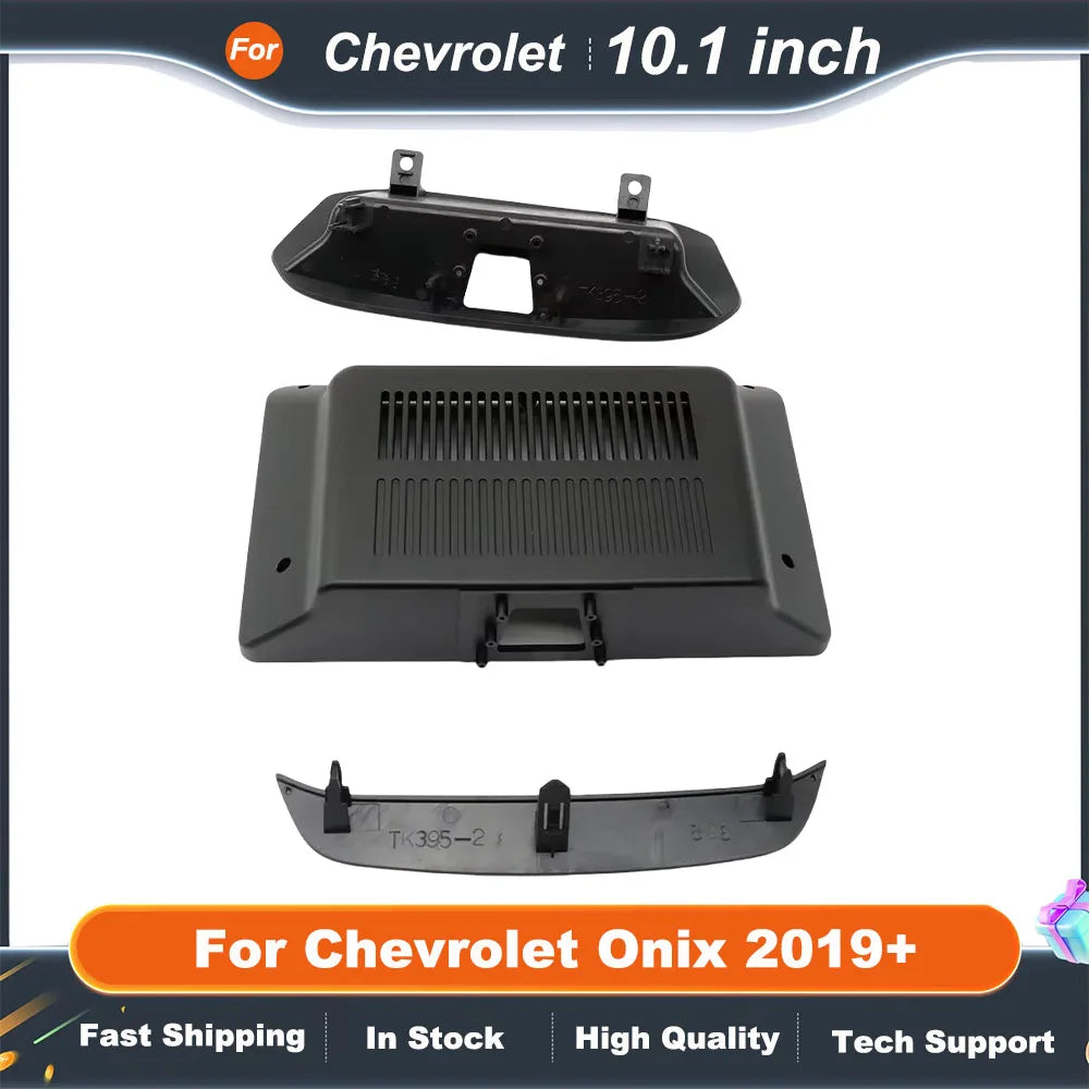 10.1 inch Car Radio Facia Panel For Chevrolet Onix 2019+ Fascia Dash Kit Install Console Panel Plate Adapter Bezel Trim
