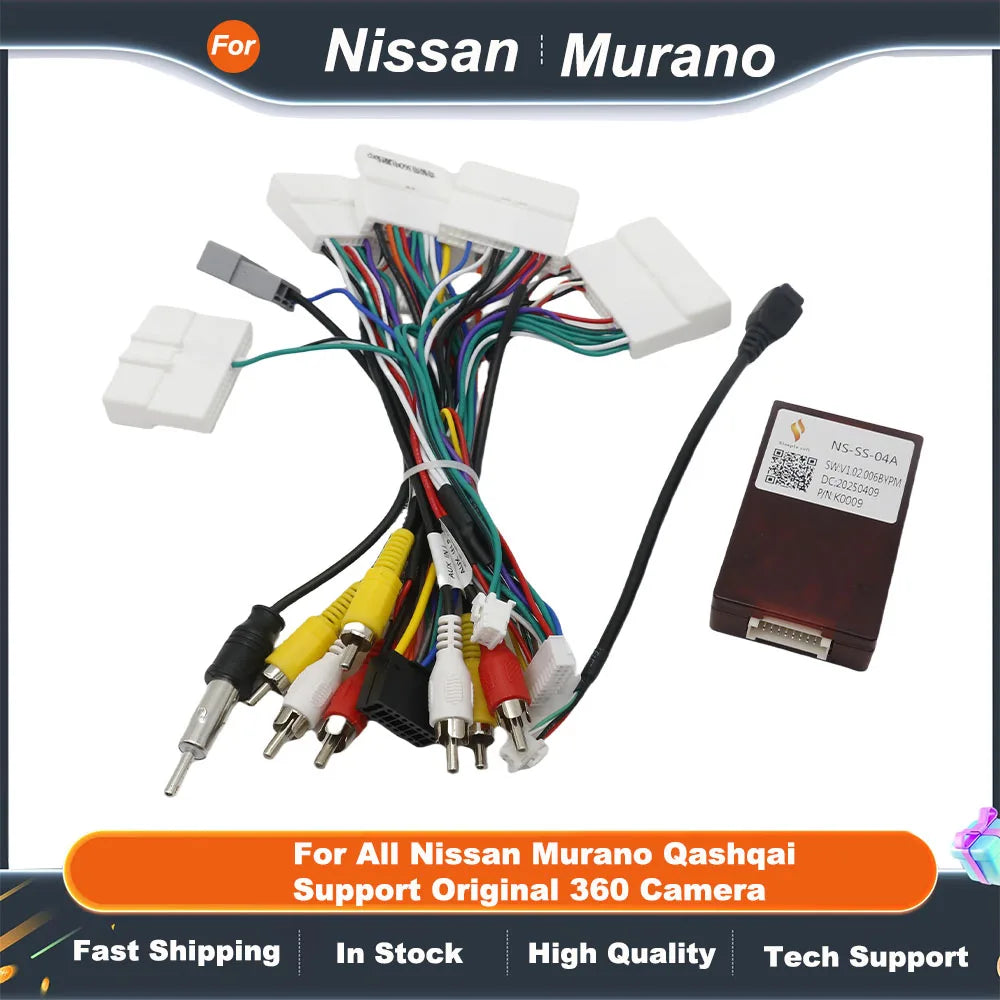 For All Nissan Murano Qashqai j10 j11 X trail Tiida/SYLPHY/ Terra/Bluebird Kicks/Versa Support Original 360 Camera Function