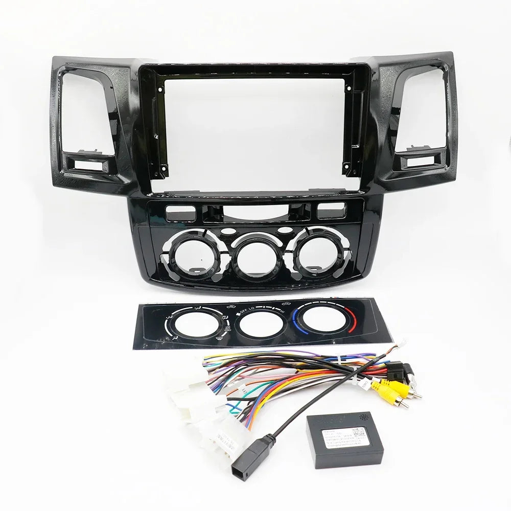 9 inch Car DVD Frame Audio Dash Trim Kits Facia Panel Radio Player screen 2 Din  For Toyota Hilux Fortuner 2005-2007  Kit