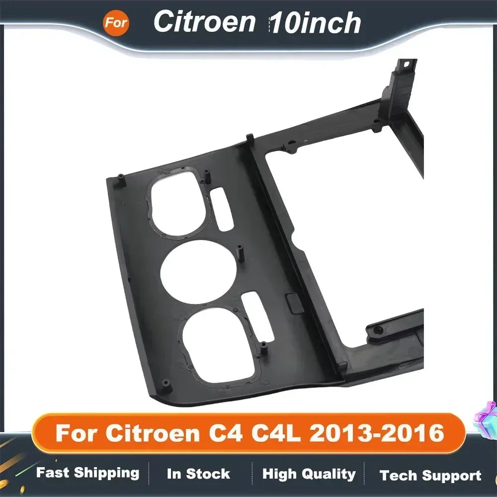 For Citroen C4  C4L 2013-2016 10 Inch Car Stereo Dash Panel Kit with CANBUS Decoder  Fascia Frame Adapter
