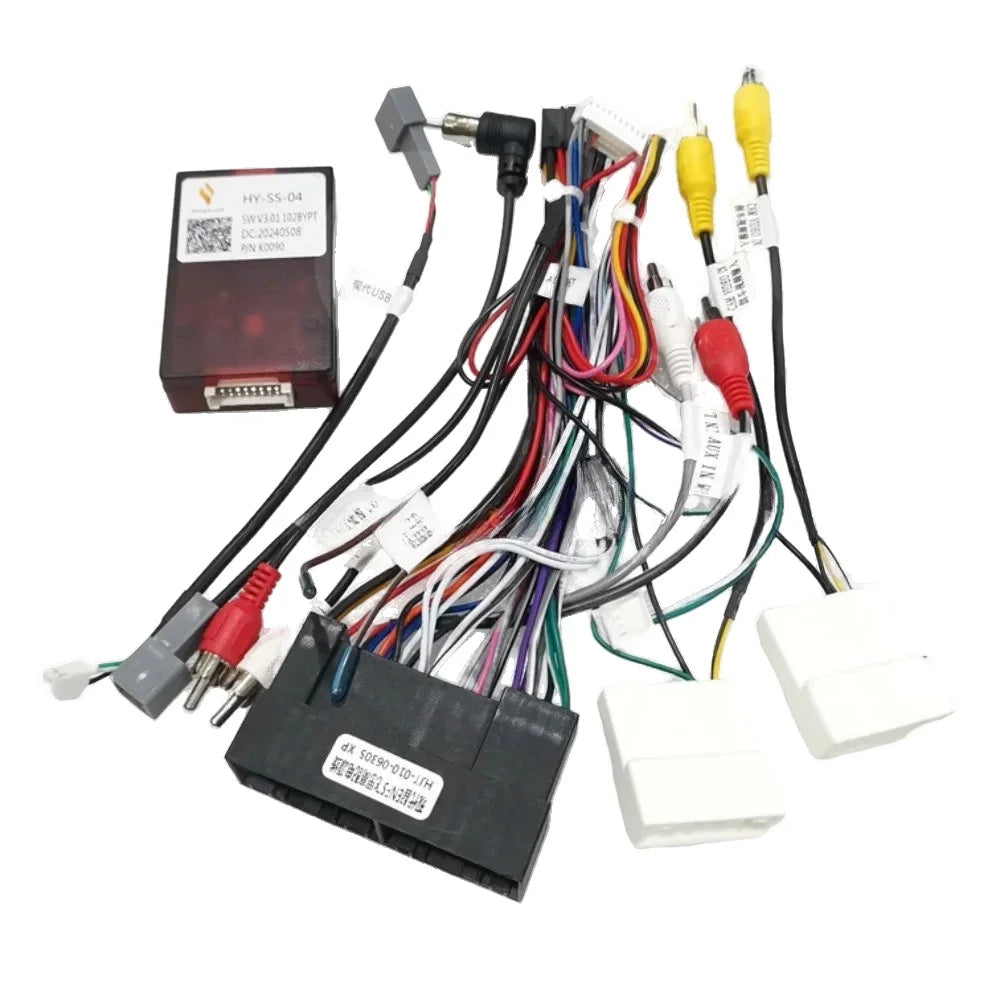 Android Car Radio Canbus Decoder HY-SS-04 Wiring Harness Adapter Power Cable For HYUNDAI VELOSTER 2 Din GPS Receiver MP5 Video