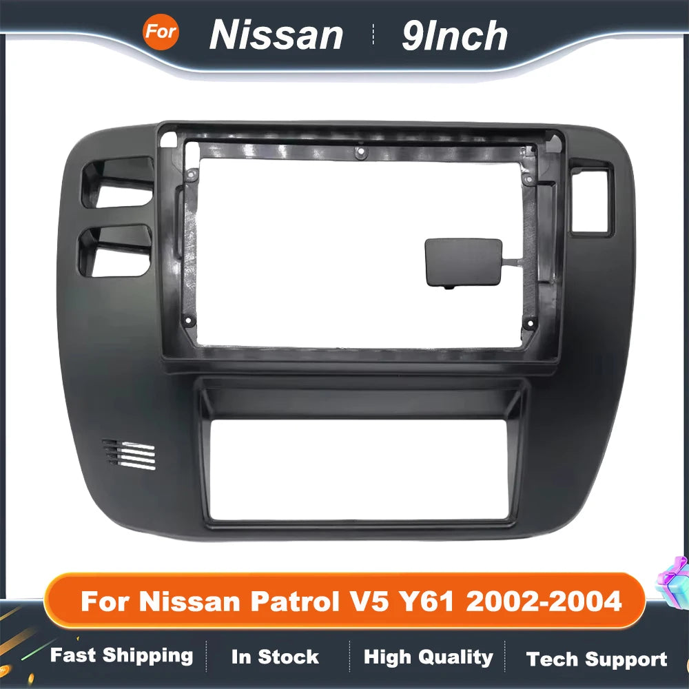 9 Inch Car Frame Fascia Adapter For Nissan Patrol V5 Y61 2002-2004 Android Radio Dash Fitting Panel Kit