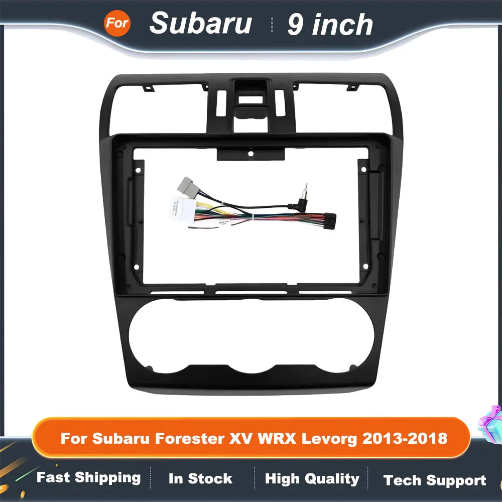 9 Inch Car Frame Fascia Adapter  For Subaru Forester XV WRX Levorg 2013-2018 Android Radio Dash Fitting Panel Kit