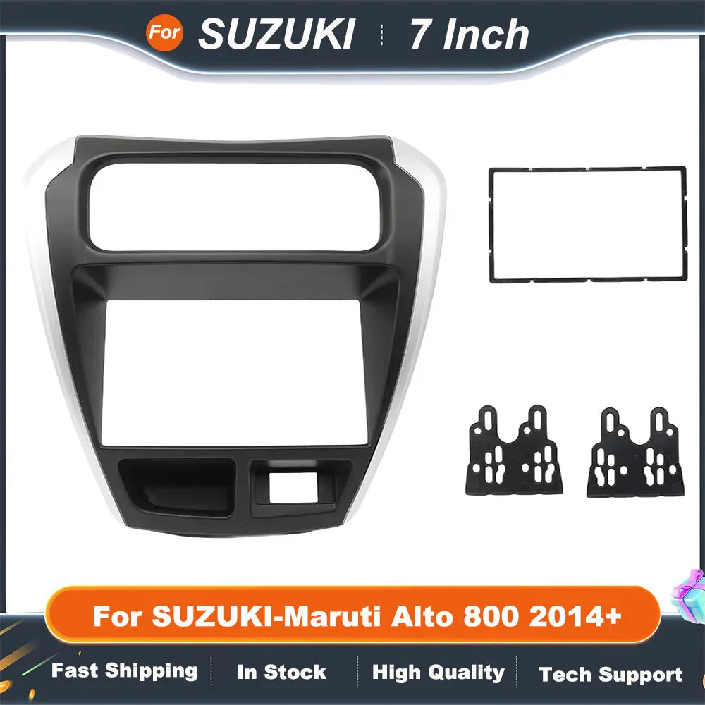 7 Inch Double Din Car Radio Frame For SUZUKI-Maruti Alto 800 2014+ Radio DVD Stereo CD Panel Dash MountingTrim Kit Frame