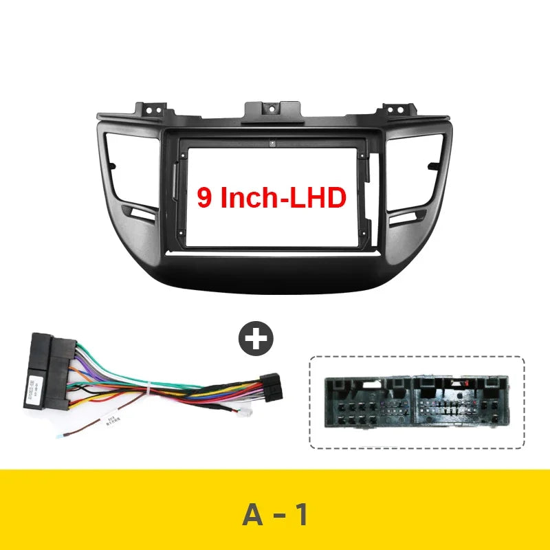 9'' For HYUNDAI TUCSON 2015-2017 Car Radio Player Panel Frame Stereo Android Cable Wire Harness Fascia Dashboard Cover