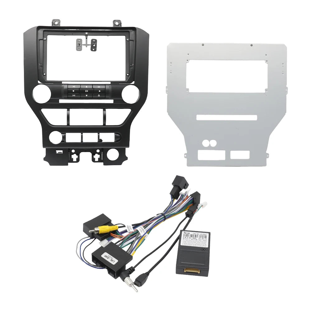 For Ford Mustang 2015-2018 9 Inch Car Fascia Frame Adapter Canbus Box Android Radio Dashboard Fitting Panel Kit Face Plate