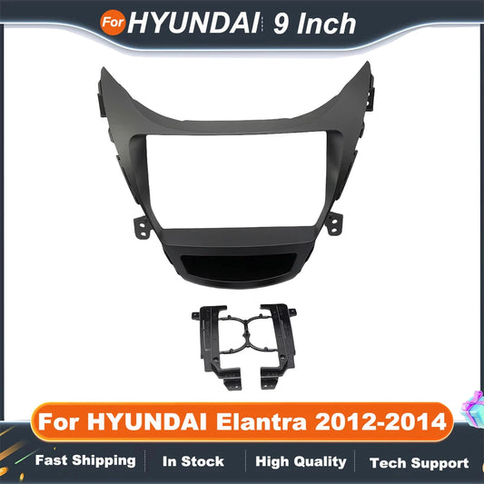 9 Inch Car Radio Frame Android For HYUNDAI Elantra 2012-2014 Stereo GPS MP5 Player Frame 2 Din Head Unit Fascia Cover Kit