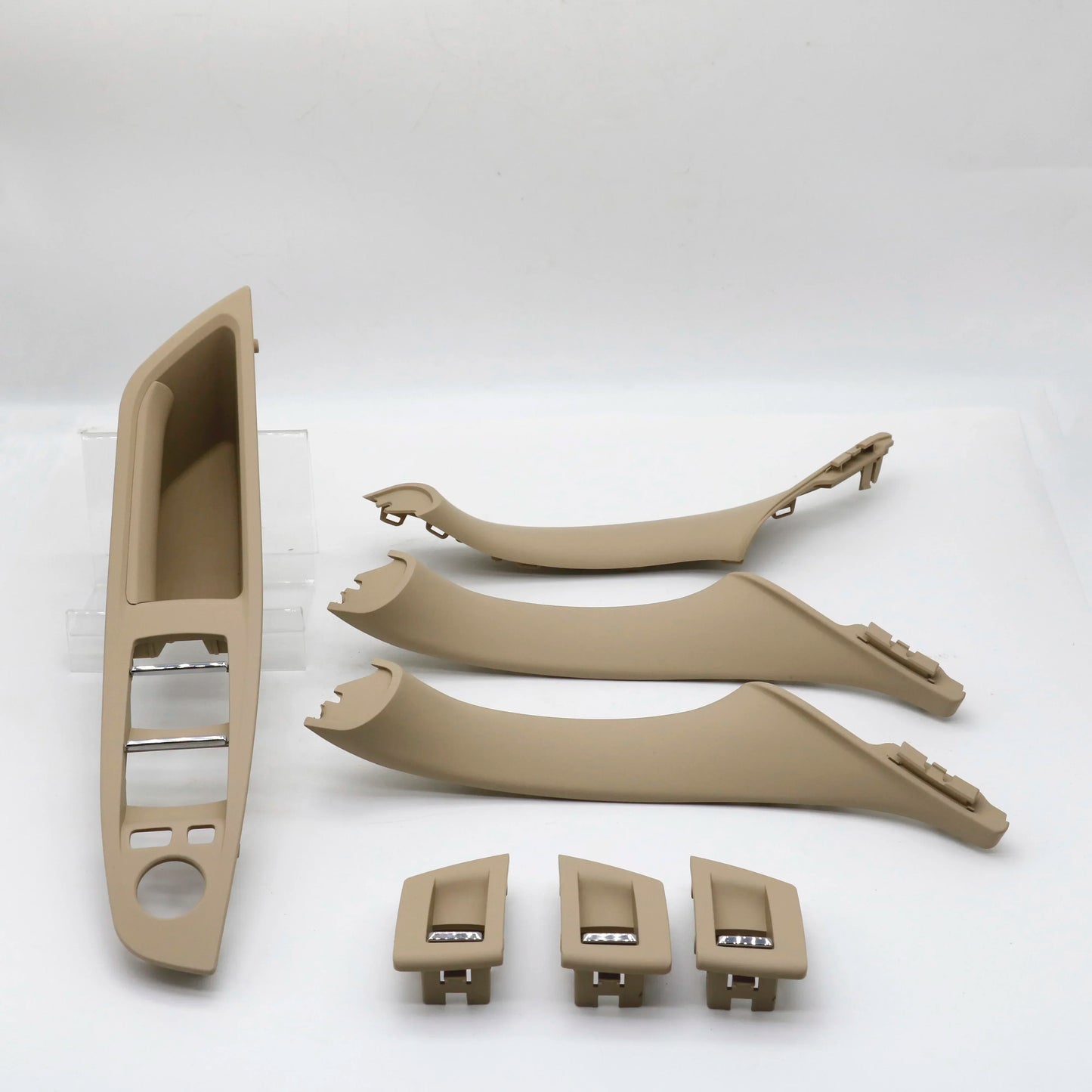 9 Colors Left Drive LHD Beige Black Fiber Car Interior Door Handle Pull 7PCS Set For BMW 5 Series F10 F18 523 525 528