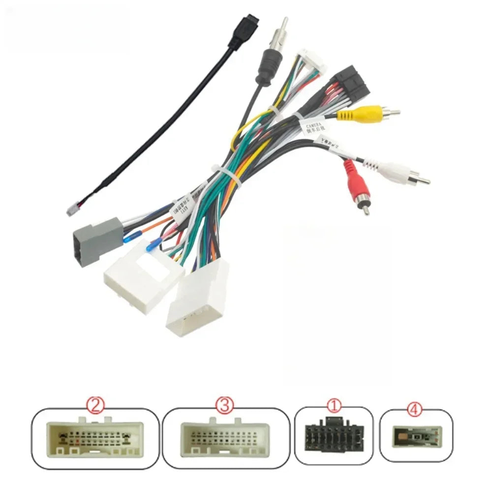 16pin Car Audio Wiring Harness with Canbus Box NS-SS-04A For Nissan Qashqai 06-13 X-TRAIL 13-21 Stereo Installation Wire Adapter