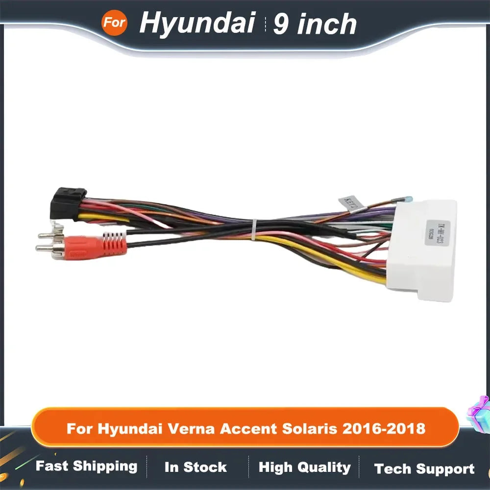 9 Inch Car Radio Fascia Frame Kit for Hyundai Verna/Accent/Solaris 2016-2018, Android Dash Installation Adapter Panel