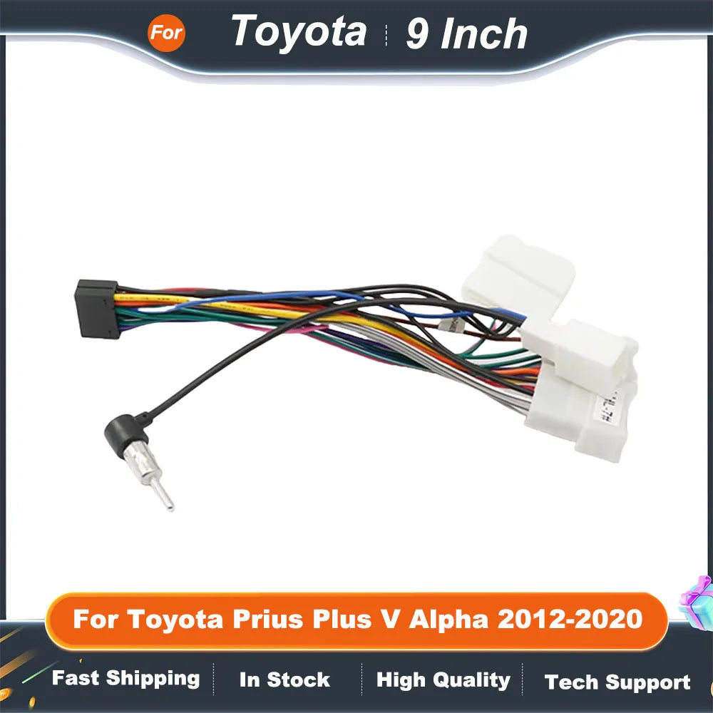9 Inch Car Radio Fascia Frame Adapter for Toyota Prius Plus V Alpha 2012-2020 - Android Dash Fitting Panel Kit