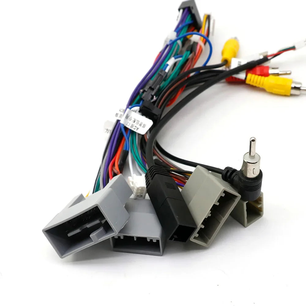 KARUIS Car 16pin Audio Wiring Harness With Canbus Box For Honda Civic CRV Breeze Aftermarket Stereo Installation Wire Adapter