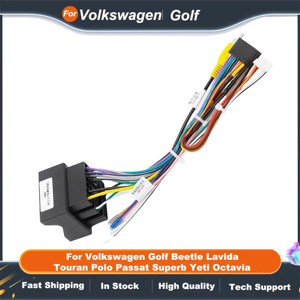 Car Wiring Harness Adapter Canbus Box For Volkswagen Golf Beetle Lavida Touran Polo Passat Superb Yeti Octavia VW-RZ-08