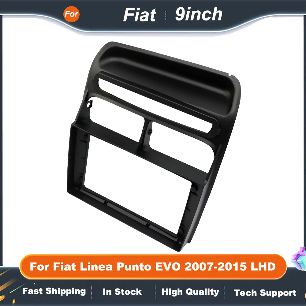 9 Inch Car Audio Fascia Panels For Fiat Linea Punto EVO 2007-2015 LHD Canbus Box Decoder Android Radio Dash Fitting Panel Kit