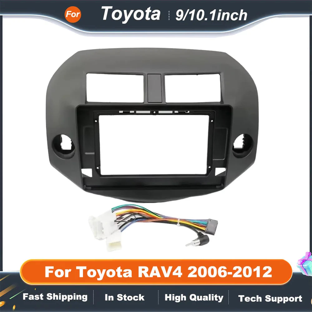 9/10.1 Inch Double Din Car Stereo Fascia for Toyota RAV4 2006-2012 DVD System