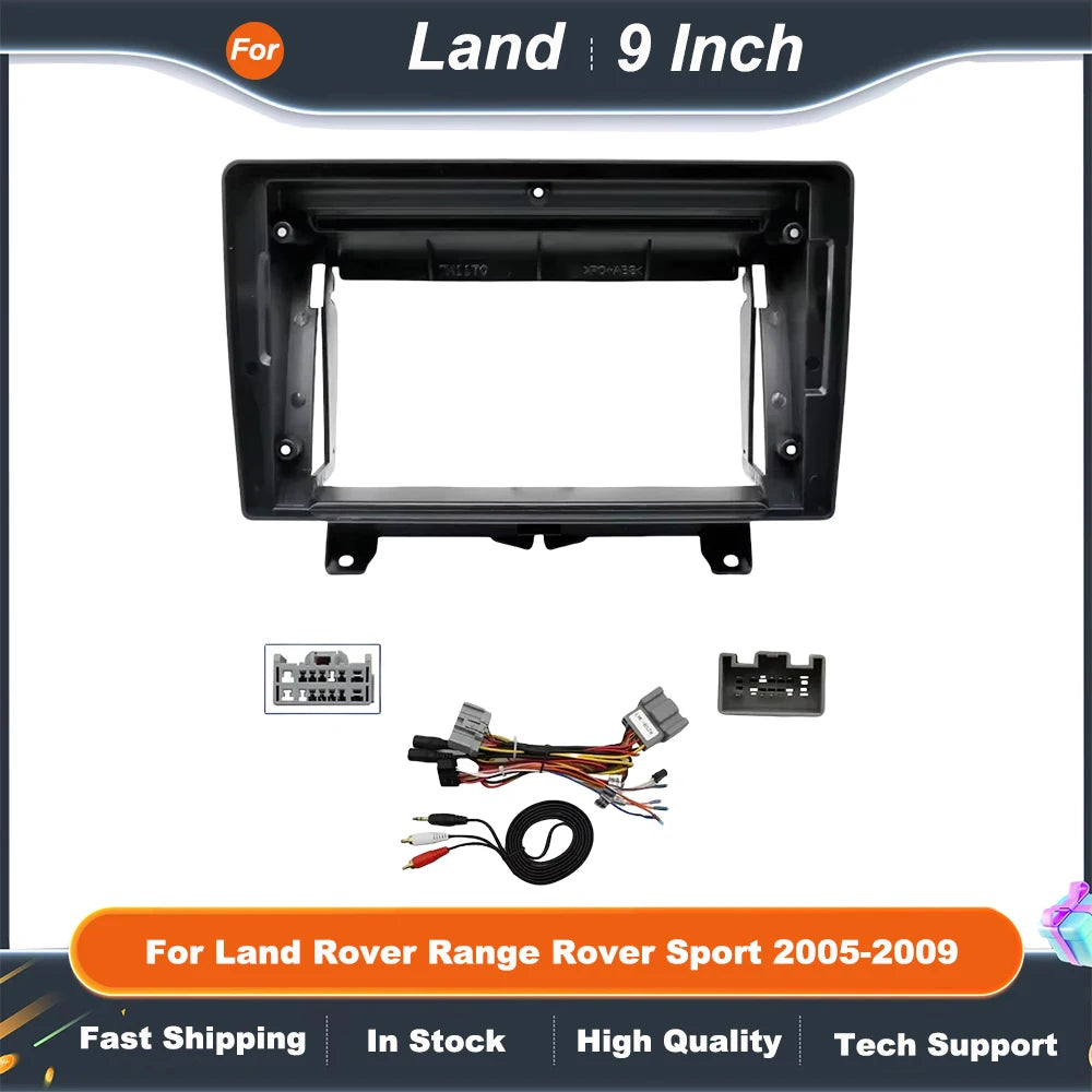 9 Inch car multimedia frame Adapter For Land Rover Range Rover Sport 2005-2009 Android Radio Dash Fitting Panel Kit