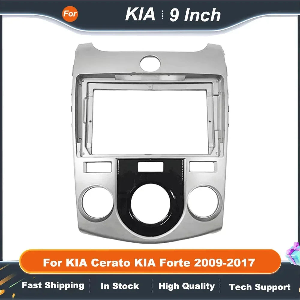 9 Inch Car Radio Fascia Frame for KIA Cerato Forte 2009-2017 Android Stereo Panel Kit Dashboard Installation Adapter