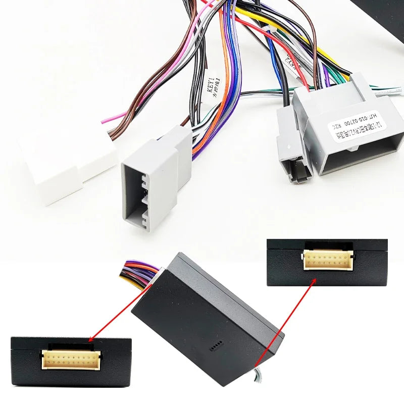 Radio Wiring Harness, CAN Bus Decoder, 16Pin to 24 Pin, Android System Connector Antenna Cable Adapter for Honda CRV MK4 Civic 9