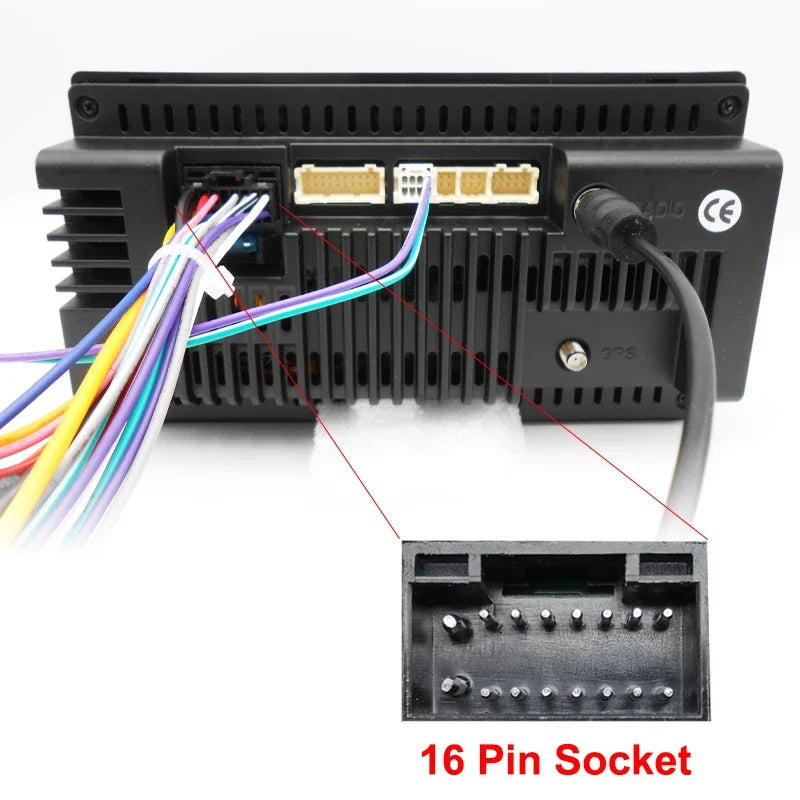 16 Pin to ISO Wiring Harness 16P Male Plug Connector 2 Din Car Audio Head Unit Cable Adapter for VW Golf Jetta Leon Passat