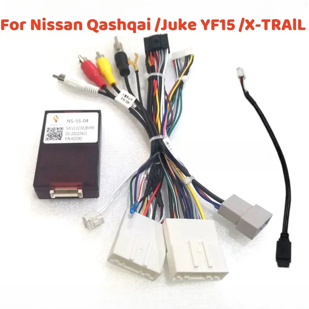 Car Radio Stereo Wiring Harness Cable Adapter 16pin For Qashqai 2006-2013/Juke YF15 2010-2014/X-TRAlL 3/Qashqai 2 2013-2021