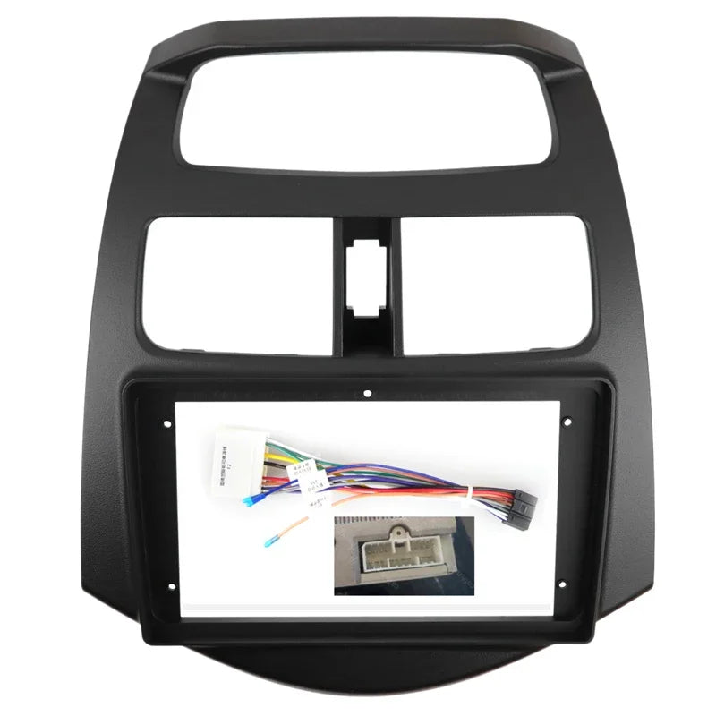 9 Inch Radio Fascias for Chevrolet Spark 2010-2016 Double Din DVD Stereo Panel Dashboard Refitting Installation Frame
