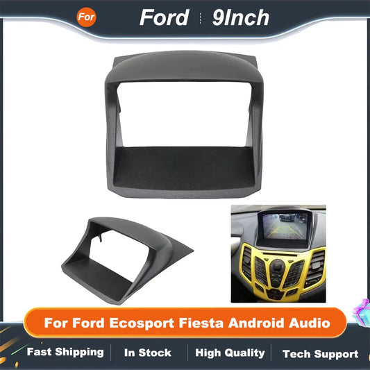 9 Inch 2 Din Car Radio Dash Frame  For Ford Ecosport Fiesta Android Audio Panel Mount Kit  Fascia Canbus Box Adapter Decoder