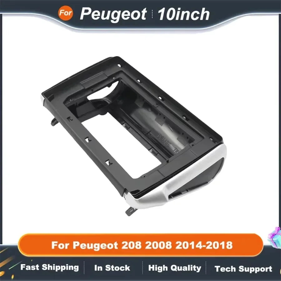 10 Inch Car Radio Frame  for Peugeot 208 2008 2014-2018 Android Canbus Dash Panel with Decoder Box Installation Kit