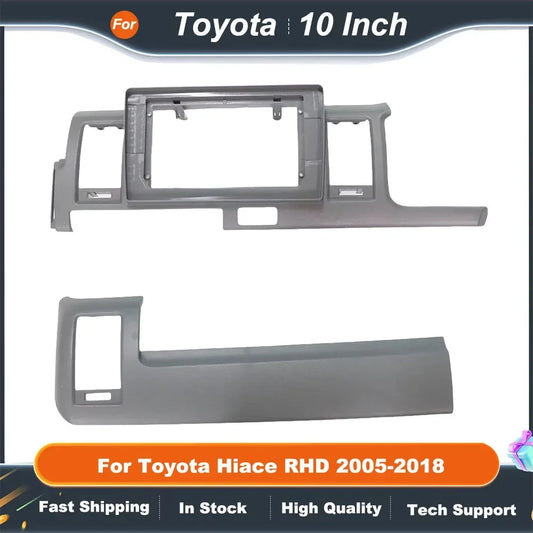 10 Inch Car Radio Fascia Frame for Toyota Hiace RHD 2005-2018 Android Dash Fitting Panel Kit Big Screen Audio Adapter