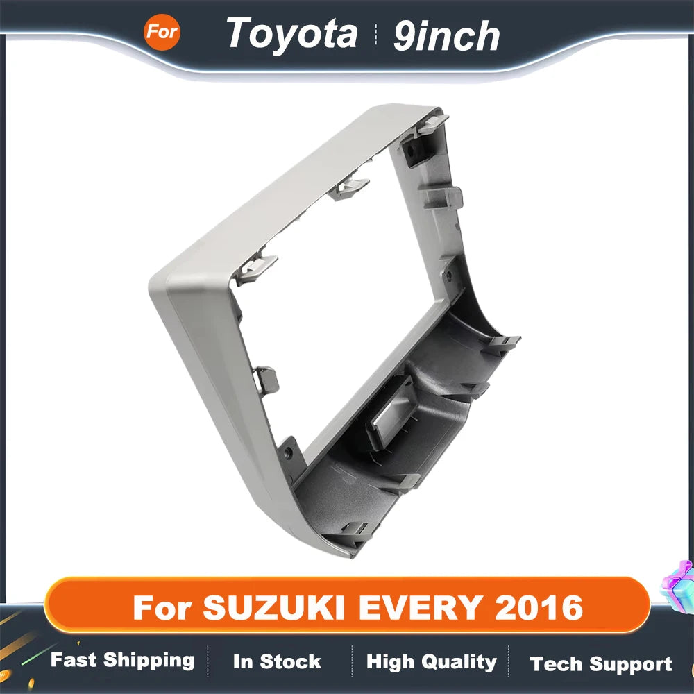 9 Inch car multimedia frame Kits Cable Fascia Panel For SUZUKI EVERY 2016 Android Big Screen Audio Fascias